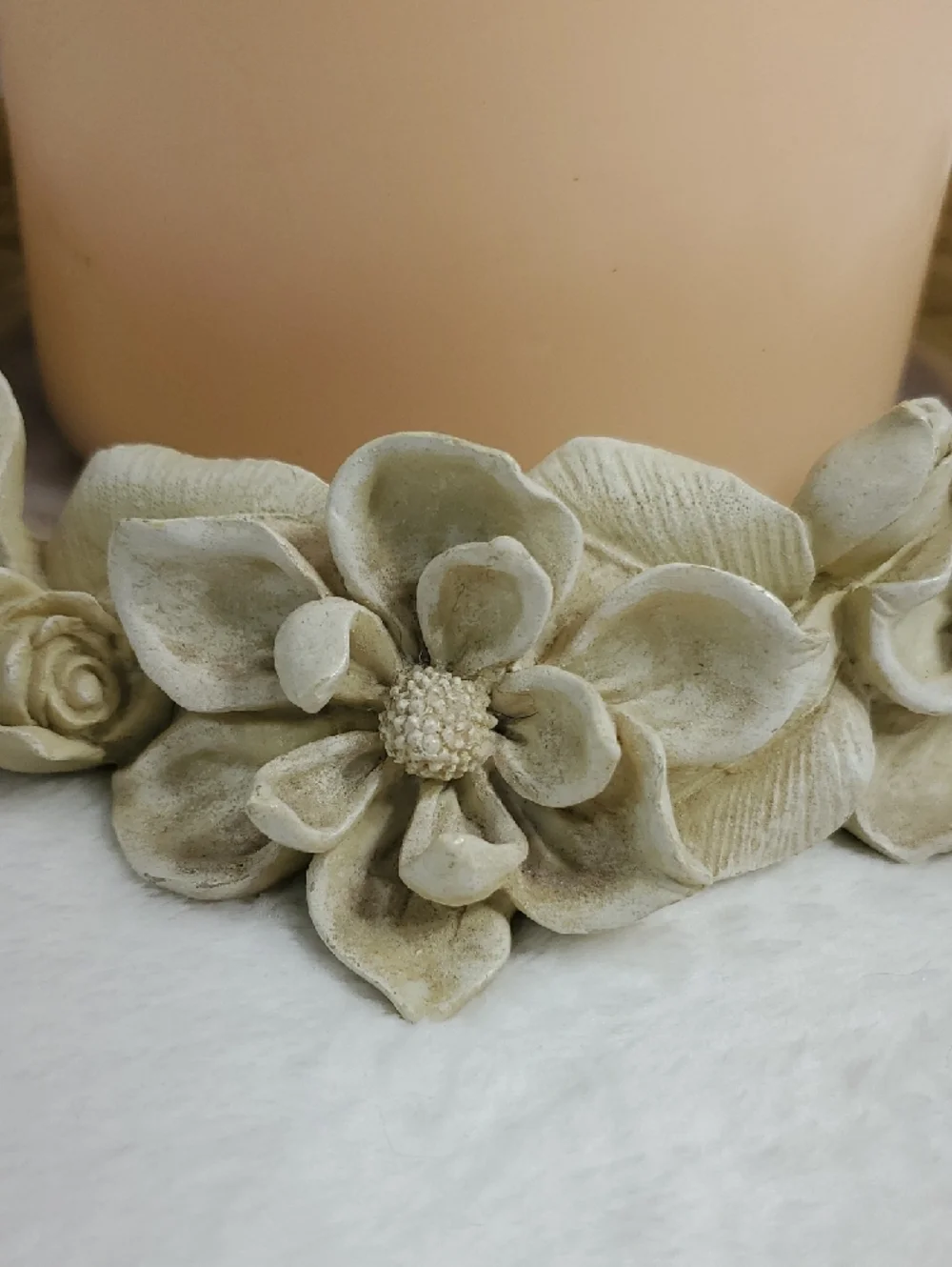 Magnolia Resin Decorative Candle Holder Flower Dish